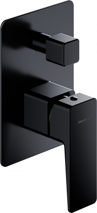Смеситель Omnires Parma PM7435BL С ВНУТРЕННЕЙ ЧАСТЬЮ, для ванны с душем, чёрный, однорычажный, черный