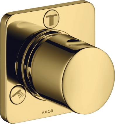 Переключатель потоков Axor Citterio M Trio/Quattro 34920990 на три потребителя, полированное золото, двухвентильный