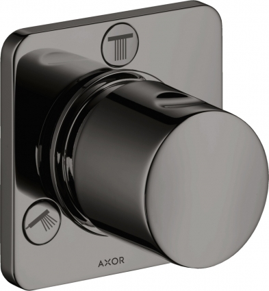 Переключатель потоков Axor Citterio M Trio/Quattro 34920330 на три потребителя, полированный черный хром, двухвентильный