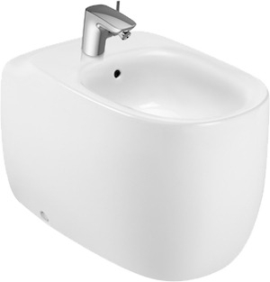 Биде напольное Roca Beyond 3570B8000 белое цвет белый, овальное, 39.5x58 см