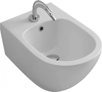 Биде подвесное Kerasan Aquatech 372401*1 цвет белый, овальное, 36.5x55 см
