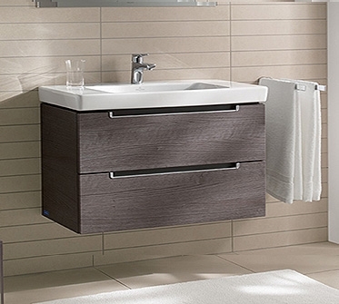 Тумба для комплекта Villeroy & Boch Subway 2.0 100 eiche graphit с ящиками, подвесная