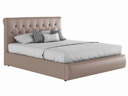Кровать MYROOM Family Амели 160х200 с подъемным механизмом цвета капучино, с изголовьем, с ящиком для хранения
