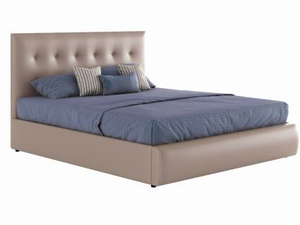 Кровать MYROOM Family Селеста 140х200 с подъемным механизмом цвета капучино, с изголовьем, с ящиком для хранения