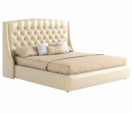 Кровать MYROOM Family Стефани 160х200 бежевого цвета с изголовьем, без ящиков
