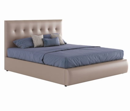 Кровать MYROOM Family Селеста 140х200 с подъемным механизмом цвета капучино, с изголовьем, с ящиком для хранения