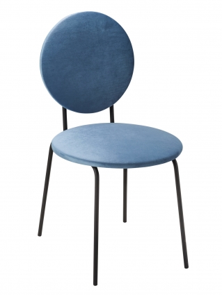 Стул RHOME Louis голубого цвета 46x55x87 см,  стиль скандинавский