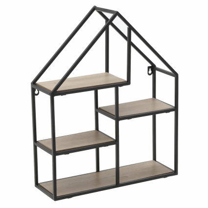 Настенная полка To4rooms из металла и дерева  для книг,  стиль современный