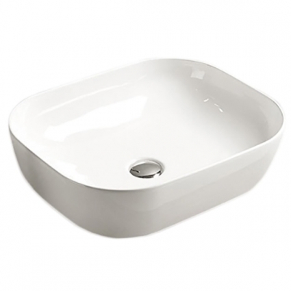 Раковина-чаша CeramaLux 50 78104 Белая прямоугольная, цвет белый, на столешницу