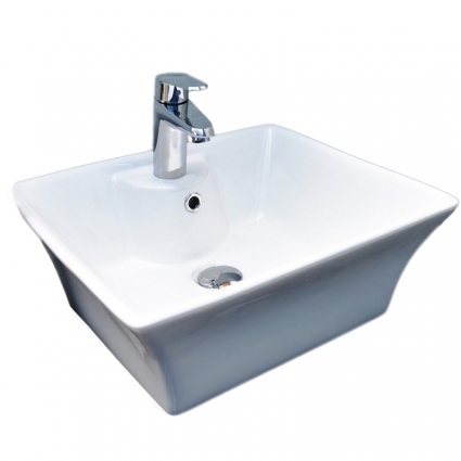 Раковина-чаша CeramaLux 49 9108 Белая прямоугольная, цвет белый