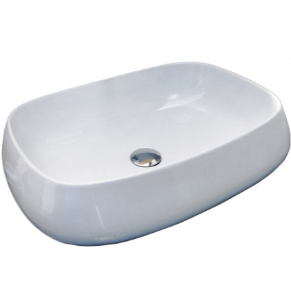 Раковина-чаша CeramaLux 56 9243 Белая прямоугольная, цвет белый