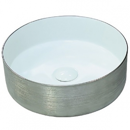 Раковина-чаша CeramaLux 36 C1054-1 Серебряная круглая, цвет серебро