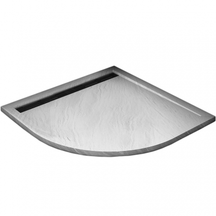 Поддон для душа из искусственного камня WeltWasser WW TRR 80 STONE-WT 80x80 белый четверть круга,  в современном стиле