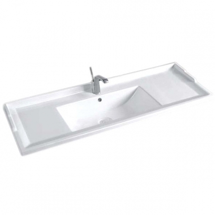 Раковина CeramaLux 120 NY J840 - 120 Белая прямоугольная, цвет белый