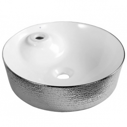 Раковина-чаша CeramaLux 45 D1306H021 Белая Серебряная круглая,  в современном стиле