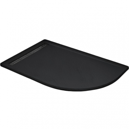 Поддон для душа из искусственного камня WeltWasser WW TRR 12090 STONE-BL L 120x90 черный прямоугольный-асимметричный, левый