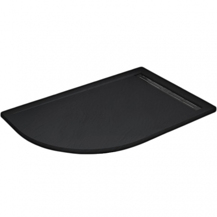 Поддон для душа из искусственного камня WeltWasser WW TRR 12080 STONE-BL R 120x80 черный правый,  в современном стиле