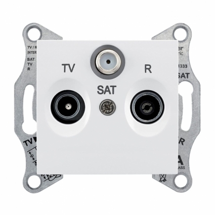 Розетка TV/R/SAT оконечная Schneider Electric Sedna 1dB SDN3501321 в современном стиле, цвет белый