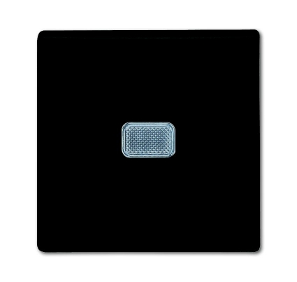 Выключатель одноклавишный ABB Basic55 10A 250V с подсветкой chateau-черный 2CKA001012A2175, цвет черный