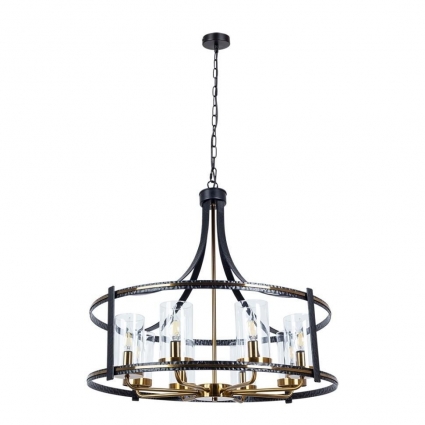 Подвесная люстра Arte Lamp Avior A7011SP-8BK в замковом стиле, цвет черный