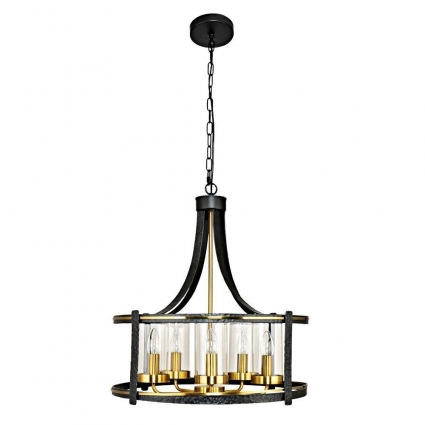 Подвесная люстра Arte Lamp Avior A7011SP-5BK в замковом стиле, цвет черный