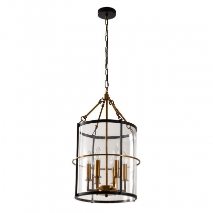 Подвесная люстра Arte Lamp Megrez A7010SP-6BK в замковом стиле, цвет черный