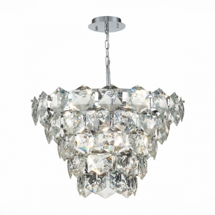 Подвесная люстра ST Luce Viterbo SL1631.103.09 в стиле арт-деко, цвет хром