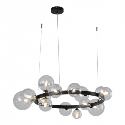 Подвесная люстра Kink Light Иона 09408-15,19, в стиле Хай-тек, цвет черный