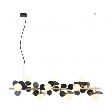 Подвесная люстра Lumien Hall Ilmari LH4136/12PO-BR-BK цвет черный, мощность 300 Вт