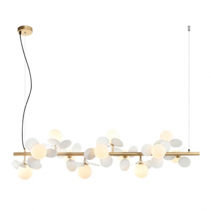 Подвесная люстра Lumien Hall Ilmari LH4136/12PO-GD-WT цвет белый, мощность 300 Вт
