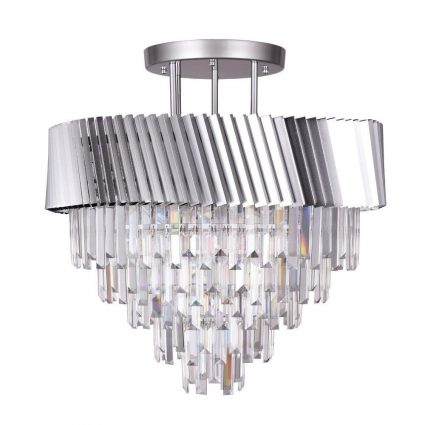 Потолочная люстра Arte Lamp Muscida A1004PL-10SI в стиле модерн, цвет серебро