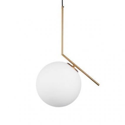 Подвесной светильник Italline Bolla SP 6212/200 brass цвет белый, мощность 14 Вт