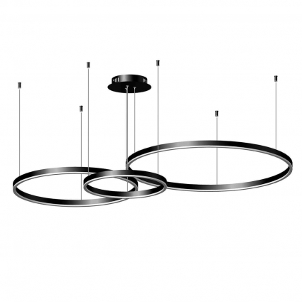 Подвесной светодиодный светильник Kink Light Тор 08223,19PA(4000К), в стиле Хай-тек, цвет черный