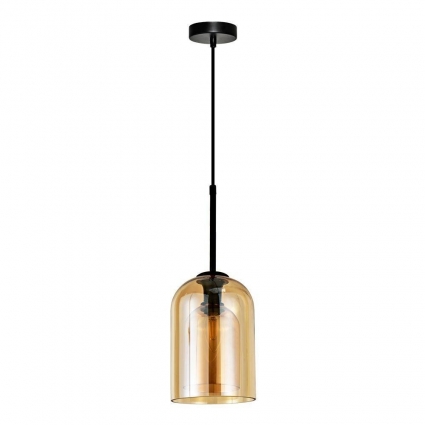 Подвесной светильник Arte Lamp Paio A7015SP-1BK в современном стиле, цвет янтарный