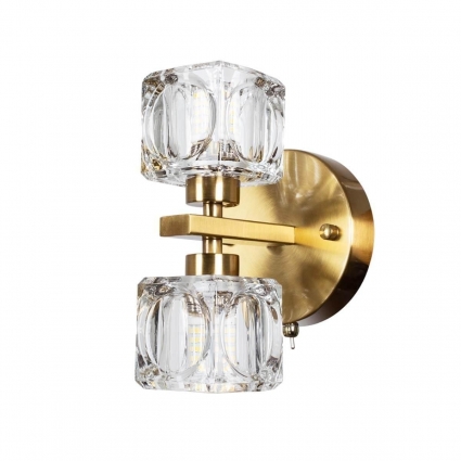 Бра Divinare Alessandro 7205/17 AP-2 в стиле модерн, цвет латунь, мощность 80 Вт