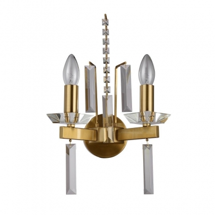 Бра Crystal Lux Marron AP2 Brass в стиле модерн, цвет латунь, мощность 120 Вт