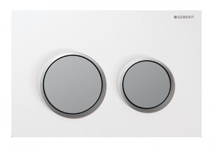 Кнопка смыва Geberit Omega 20 белый/хром матовый механическая