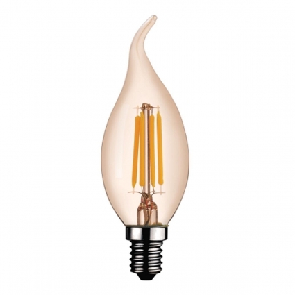 Лампа светодиодная Kink Light E14 6W 2700K золотая 098356-2,33, цвет золотой