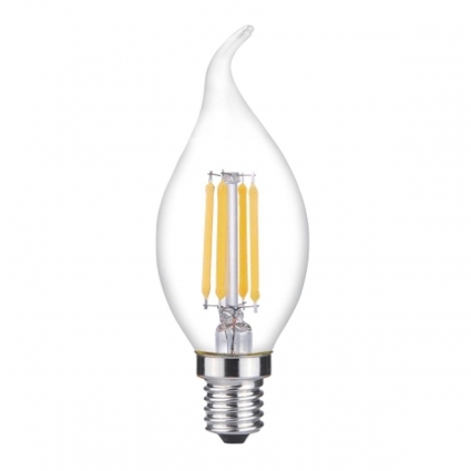 Лампа светодиодная Kink Light E14 6W 2700K прозрачная 098356-2,21, цвет прозрачный