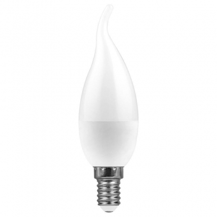 Лампа светодиодная Feron E14 9W 6400K матовая LB-570 38136 цвет белый