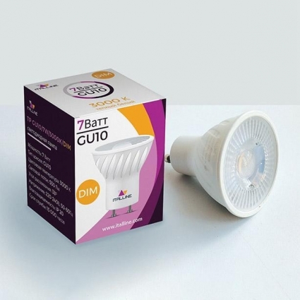 Лампа светодиодная диммируемая Italline GU10 7W 3000K матовая TP GU10/7W/3000K/Dim цвет белый