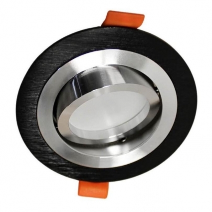 Встраиваемый светильник Lumina Deco Duka LDC 8062-D90 BK+SL в современном стиле, цвет черный
