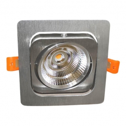 Встраиваемый светодиодный светильник Lumina Deco Fostis LDC 8065-10W SL в современном стиле, цвет серебро