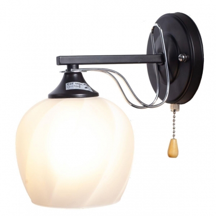 Бра IMEX MD.05680-1-W BK+CH в стиле модерн, цвет белый, мощность 60 Вт