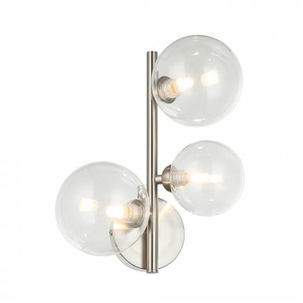 Бра Lumien Hall Lovrenc LH4125/3W-SN-CL в стиле лофт, цвет никель, мощность 75 Вт