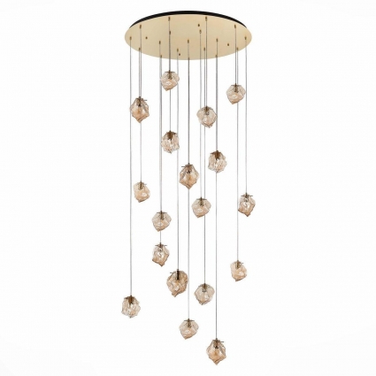 Подвесная люстра ST Luce Portici SL1175.303.18 в стиле модерн, цвет янтарный