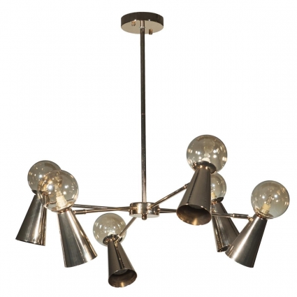 Подвесная люстра Loft IT Halley 10046/6 Gold в стиле Хай-тек, цвет янтарный