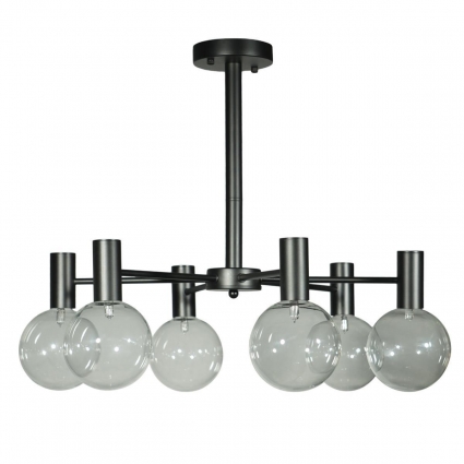 Потолочная люстра Loft IT Tiara 10045/6 Black в современном стиле, цвет дымчатый