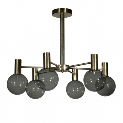 Потолочная люстра Loft IT Tiara 10045/6 Gold в современном стиле, цвет дымчатый