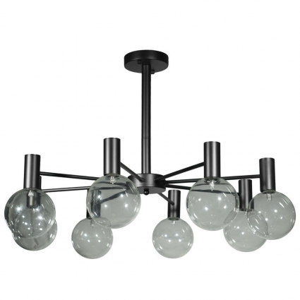 Потолочная люстра Loft IT Tiara 10045/8 Black в современном стиле, цвет дымчатый